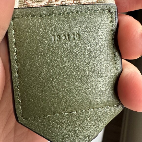 Loewe Anagram Strap in Jacquard and Calfskin | Color: Avocado Green - Picture 8 of 9